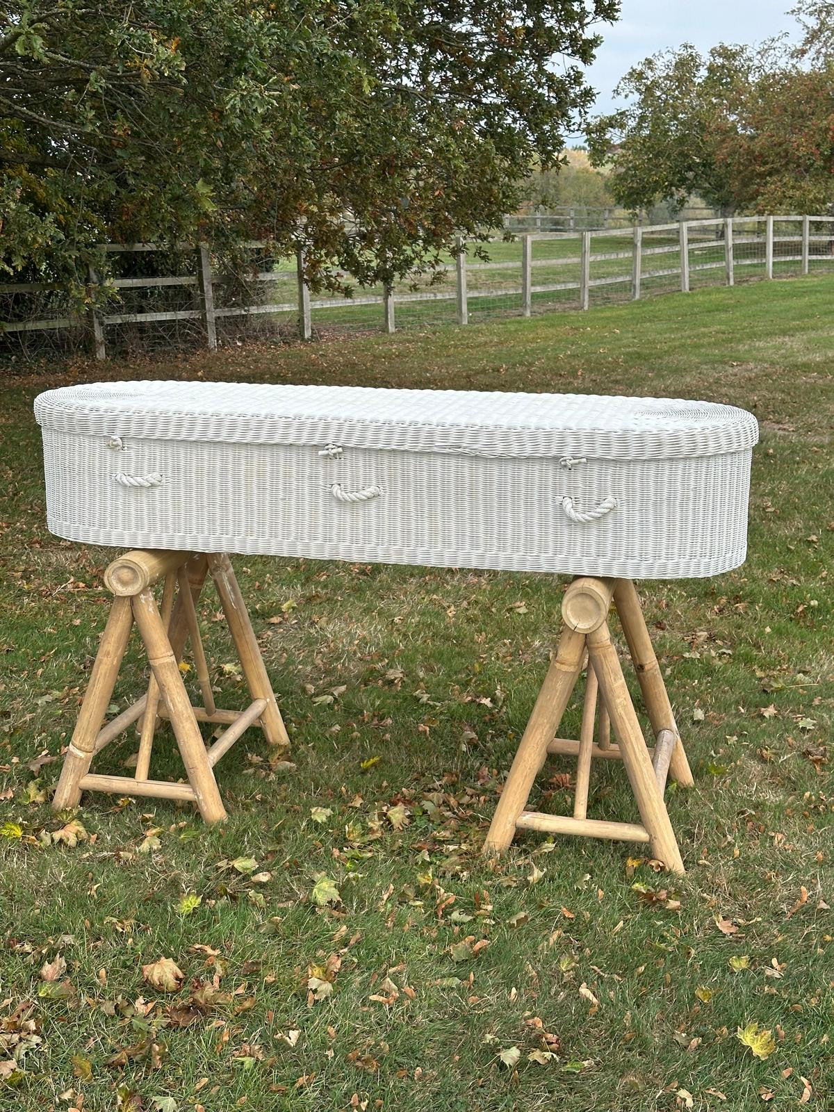 Natural Wicker Eco Coffin – Medium