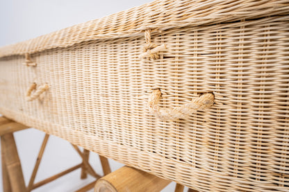 Natural Wicker Eco Coffin – Medium