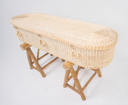 Natural Wicker Eco Coffin – Medium