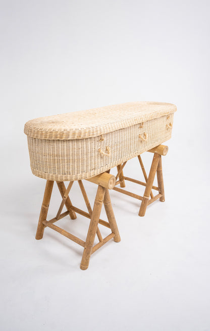 Natural Wicker Eco Coffin – Medium