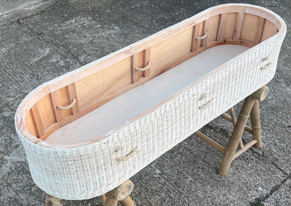 Natural Wicker Eco Coffin – Large